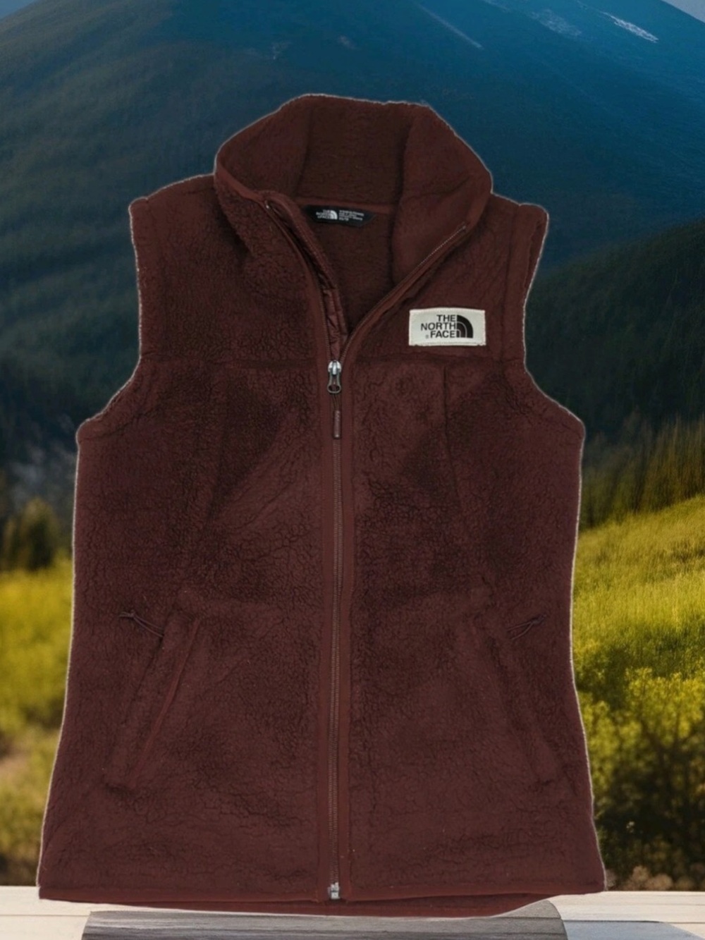 The North Face Women's Burgundy Sherpa Vest